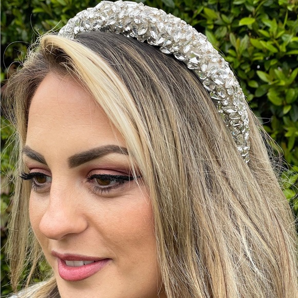 Crystal-embellished headband - bridal hair and - Picture 2 of 2